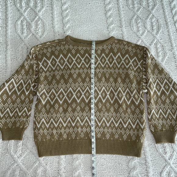 Vintage 90s Brown and Cream Sweater - Picture 5 of 6